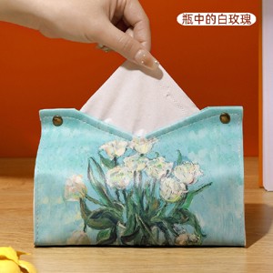 Light luxury oil painting tissue box