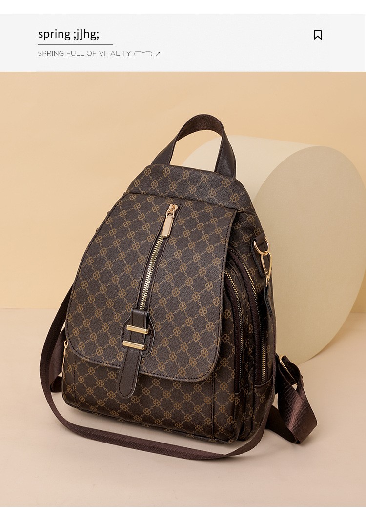 Backpack women 2024 new Korean soft leather backpack fashionable simple multi-purpose crossbody chest bag ladies small backpack trendy