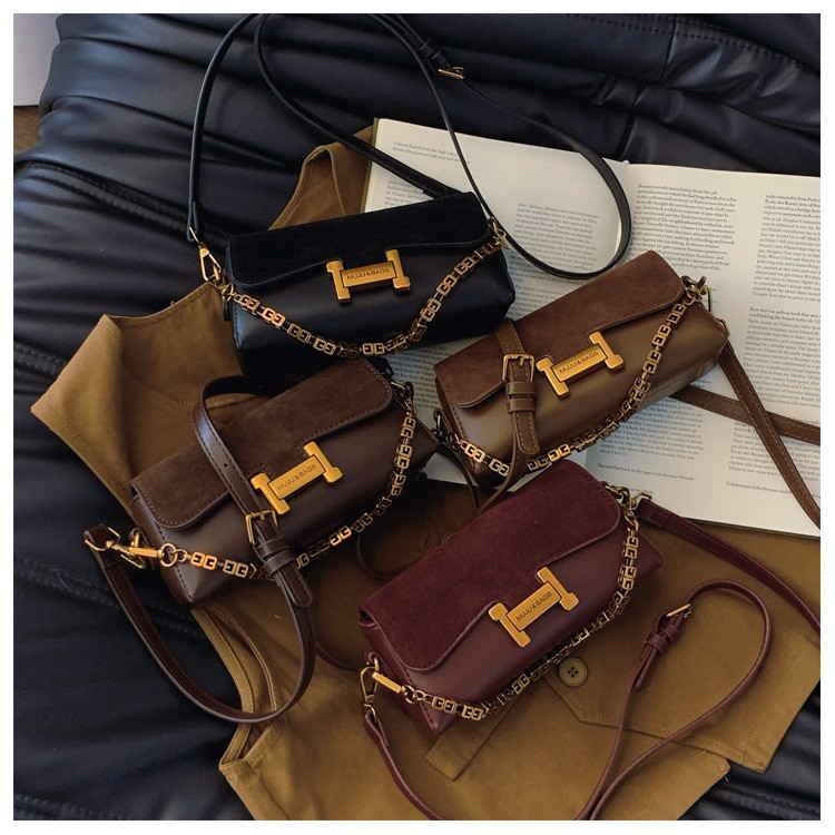 Fashion bags for women 2025 new cross-border style chain armpit bag sense versatile handbag messenger bag retro small square bag