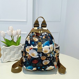 Fashion printed women's bag backpack ethnic style fabric trend leisure large capacity travel small bag backpack trend