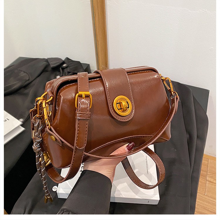 Super hot small bag for women autumn and winter retro 2024 new versatile shoulder messenger bag women's hand-held small handbag for work
