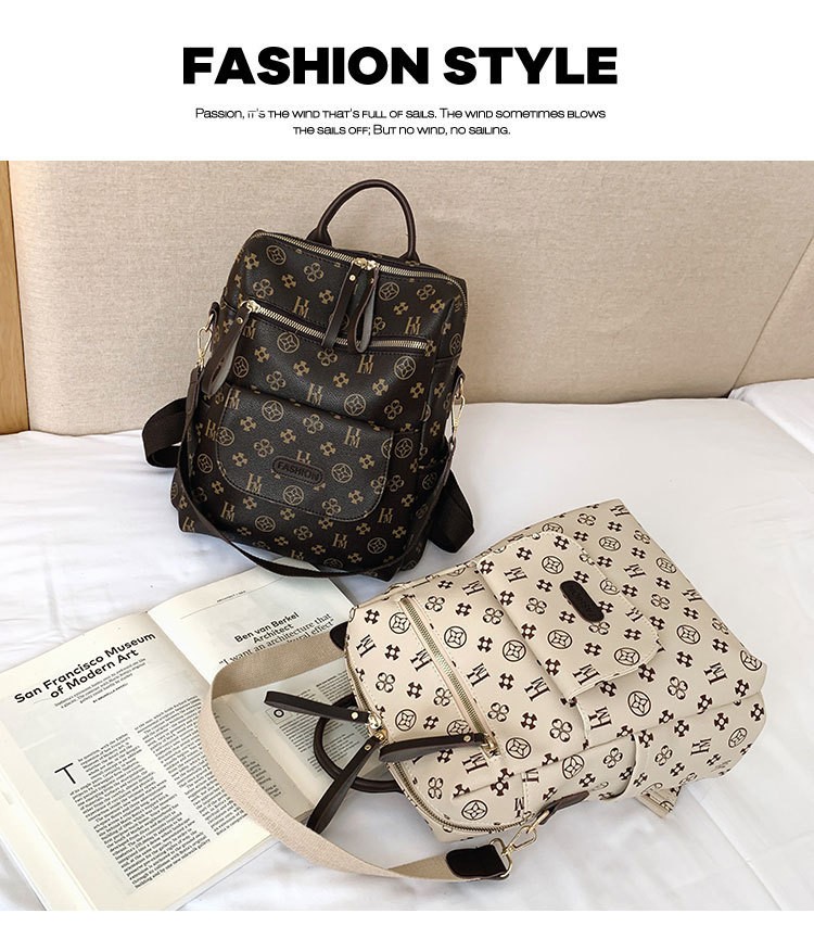 Multifunctional Backpack for Women 2026 New Style Versatile Travel Large Capacity School Bag Casual Women's Pu Soft Leather Bag.