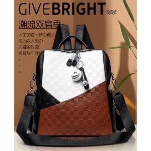 2025 new checkerboard backpack high-end women's bag