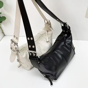 2025 Spring and Summer Cross-border Foreign Trade Women's Bags Cool Style One-shoulder Underarm French Baguette Bag Handbag